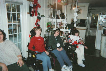 Brantley Barba and Meg in front of tree 2003