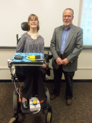 Brantley and Dr. Martin at Enhancing the Classroom with Disabled Students Presentation 1-8-201302