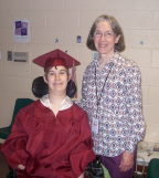 Brantley in Cap and Gown with Ms. Judy Thumbnail