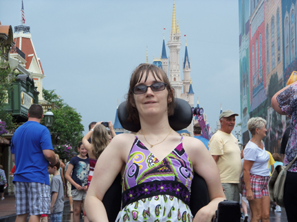 Brantley in front of Magic Kingdom Casal 6-1-12