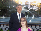 Da and Brantley in front of Forsyth Side Park's Fountain 11-29-13 Thumbnail