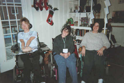 Stacey Barba and Maria in front of tree 2003